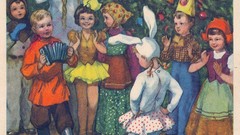 New year USSR postcards 1955