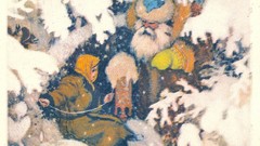 New year USSR postcards 1956