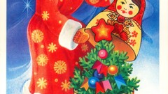 New year USSR postcards 1980