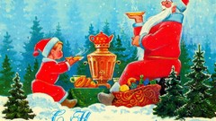 New year USSR postcards