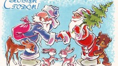 New year USSR postcards
