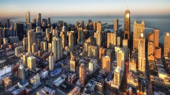 new york city cityscape Manhattan City sunrise