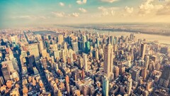 new york city Manhattan cityscape aerial view