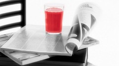 Newspapers drinks selective coloring