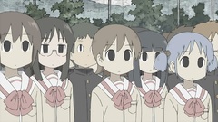 Nichijou Anime anime girls standing dark eyes