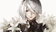 Nier: Automata YoRHa Type A No.2 short hair white hair gloves