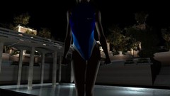Night 3D girls swimsuits swimming pools
