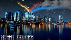 Night abstract cities