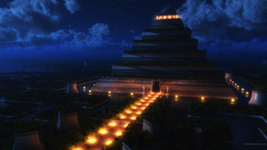 Night ancient pyramids
