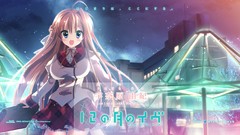 Night anime girls brunettes school uniforms seifuku minori 