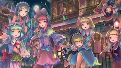 Night anime girls remilia scarlet hakurei reimu reiuji utsuho 