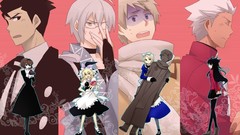 Night Anime glasses Roger blondes long hair brunettes fate stay 