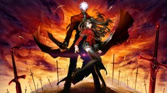 Night Anime tohsaka rin Archers Unlimited Blade Works