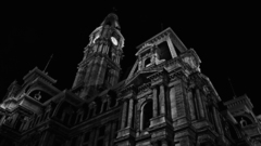 Night architecture Philadelphia city