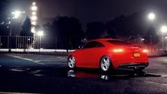 Night Audi cars roads vehicles Audi TT Coupe