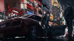 Night Audi woman weapons Japan cars door tie Cigarettes audi r8 