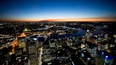 Night Australia Sydney buildings cityscapes