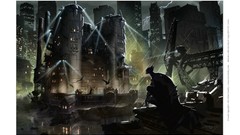 Night Batman cityscapes dc comics