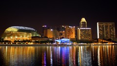 Night bay May Singapore 2009 marina cityscapes