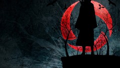 Night Birds silhouettes sharingan uchiha itachi akatsuki naruto 