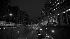 Night black and white cityscapes