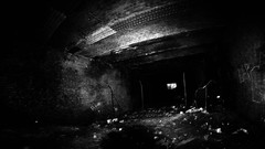 Night black and white graffiti monochrome cityscapes tunnels
