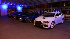 Night black blue Audi white lights cars BMW Lancer GTR Evo X 