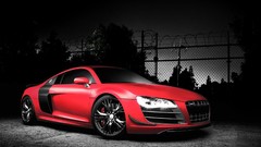Night black red Sports Car wheels audi r8 Audi R8 GT