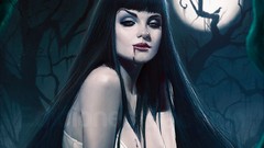Night blood Vampires lingerie blue eyes full moon brunettes 