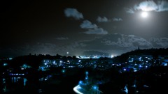 Night blue abstract Hawaii