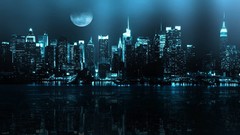 Night blue new york city