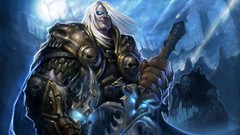 Night blue scary Swords skulls