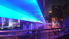 Night blue Shanghai urban cityscapes
