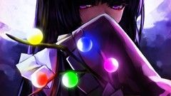 Night branches moon dress Princess long hair anime girls 