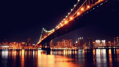 Night Bridges architecture buildings cityscapes