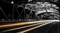 Night Bridges architecture urban cityscapes Highways long 