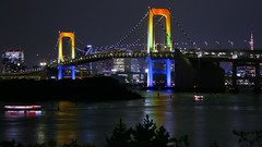 Night Bridges buildings cityscapes