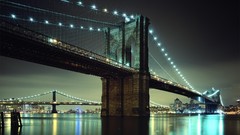 Night Bridges cityscapes brooklyn bridge