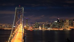 Night Bridges urban cities cityscapes illuminated