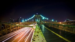 Night Brooklyn Bridge New