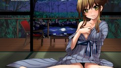 Night brown anime girls d chara mail Japanese clothes no bra