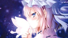 Night Butterflies anime girls touhou saigyouji yuyuko
