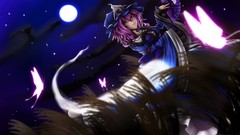 Night Butterflies hats pink hair anime girls short hair skies 