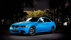 Night cars blue bmw