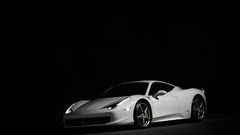 Night cars headlights ferrari 458 italia white cars