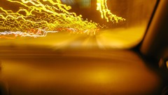 Night cars light trails