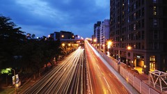 Night cars streets cityscapes
