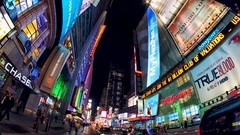 Night cars urban streets cityscapes new york city