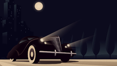 Night cars vector Art