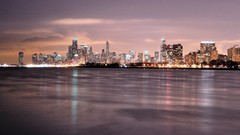 Night Chicago cityscapes skylines